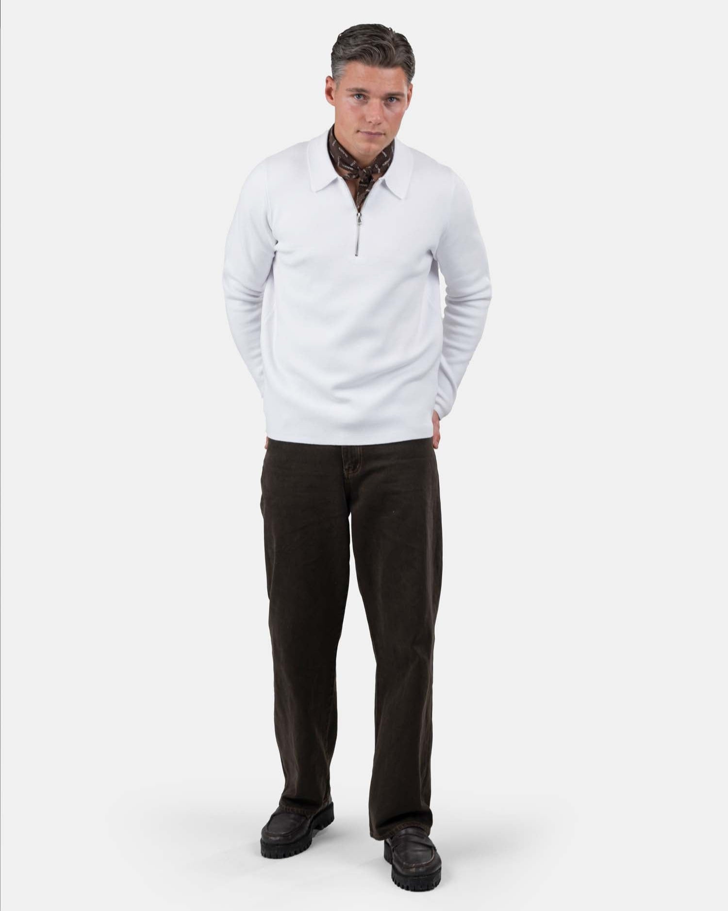Half zip polo Hvid | Skagen - clothing.dk